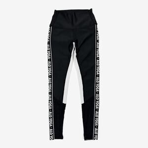 ALO Yoga Logo Colorblock Trainer Leggings Small Gym Workout Fitness Athleisure